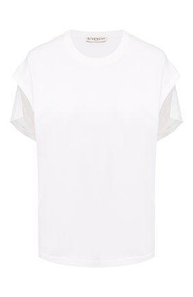 Женская хлопковая футболка GIVENCHY белого цвета по цене 25150 руб., арт. BW70883013 | Фото 1 Женская хлопковая футболка GIVENCHY белого цвета, арт. BW70883013 | Фото 1
