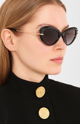 Мужские солнцезащитные очки DOLCE & GABBANA черного цвета по цене 22450 руб., арт. 6133-501/8G | Фото 2 Мужские солнцезащитные очки DOLCE & GABBANA черного цвета, арт. 6133-501/8G | Фото 2