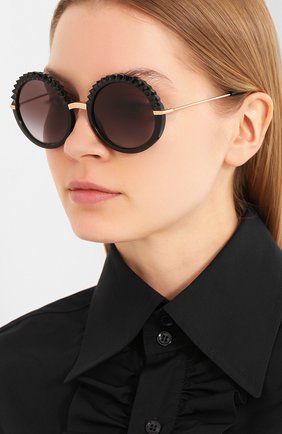 Мужские солнцезащитные очки DOLCE & GABBANA черного цвета по цене 22450 руб., арт. 6130-501/8G | Фото 2 Мужские солнцезащитные очки DOLCE & GABBANA черного цвета, арт. 6130-501/8G | Фото 2