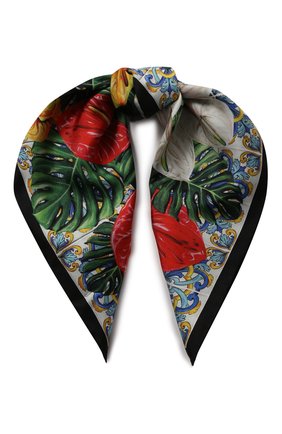 Женский шелковый платок DOLCE & GABBANA красного цвета по цене 12700 руб., арт. FN093R/GDU71 | Фото 1 Женский шелковый платок DOLCE & GABBANA красного цвета, арт. FN093R/GDU71 | Фото 1