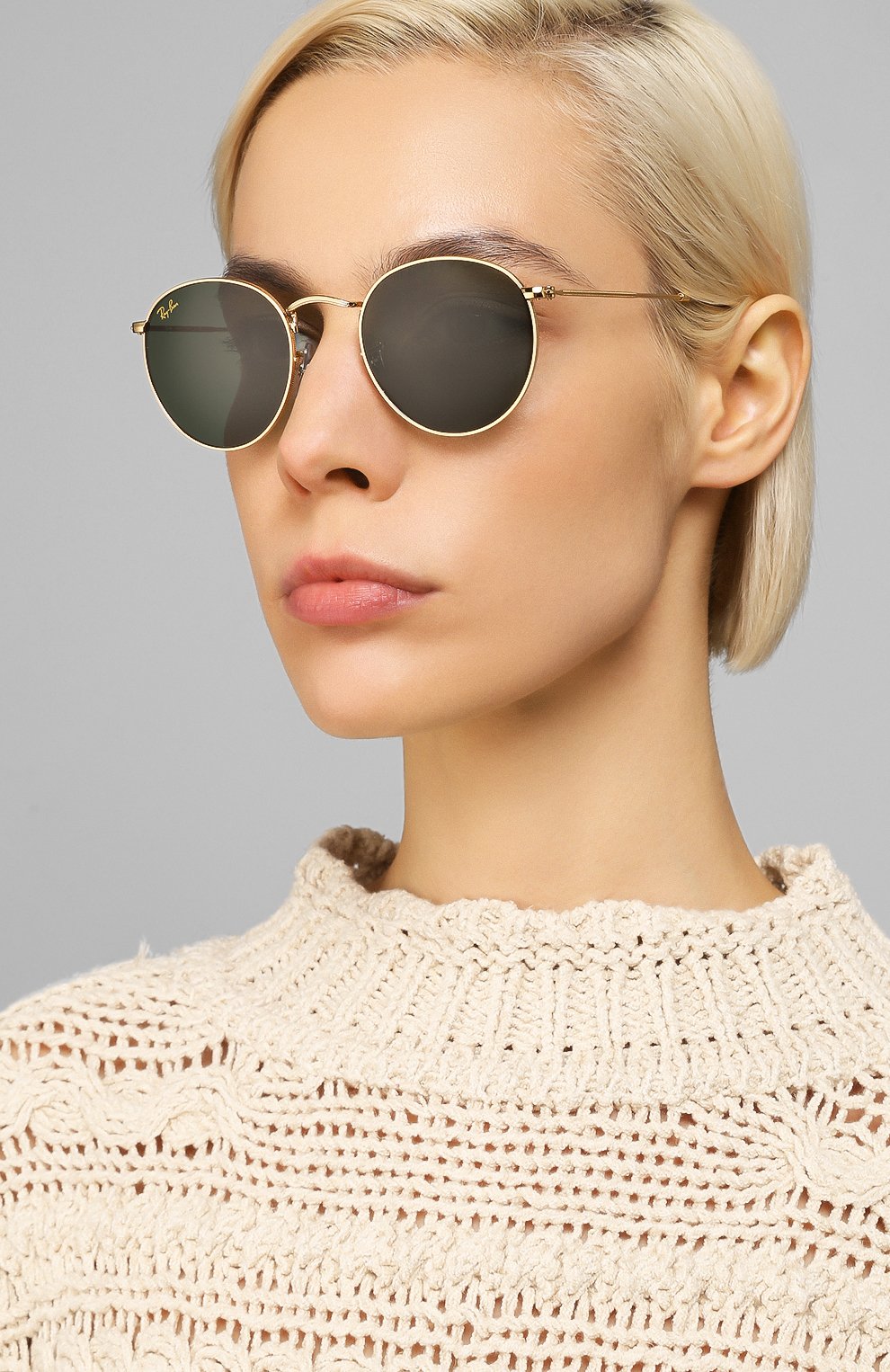 Женские солнцезащитные очки RAY-BAN золотого цвета по цене 10700 руб., арт. 3447-919631 | Фото 2 Женские солнцезащитные очки RAY-BAN золотого цвета, арт. 3447-919631 | Фото 2