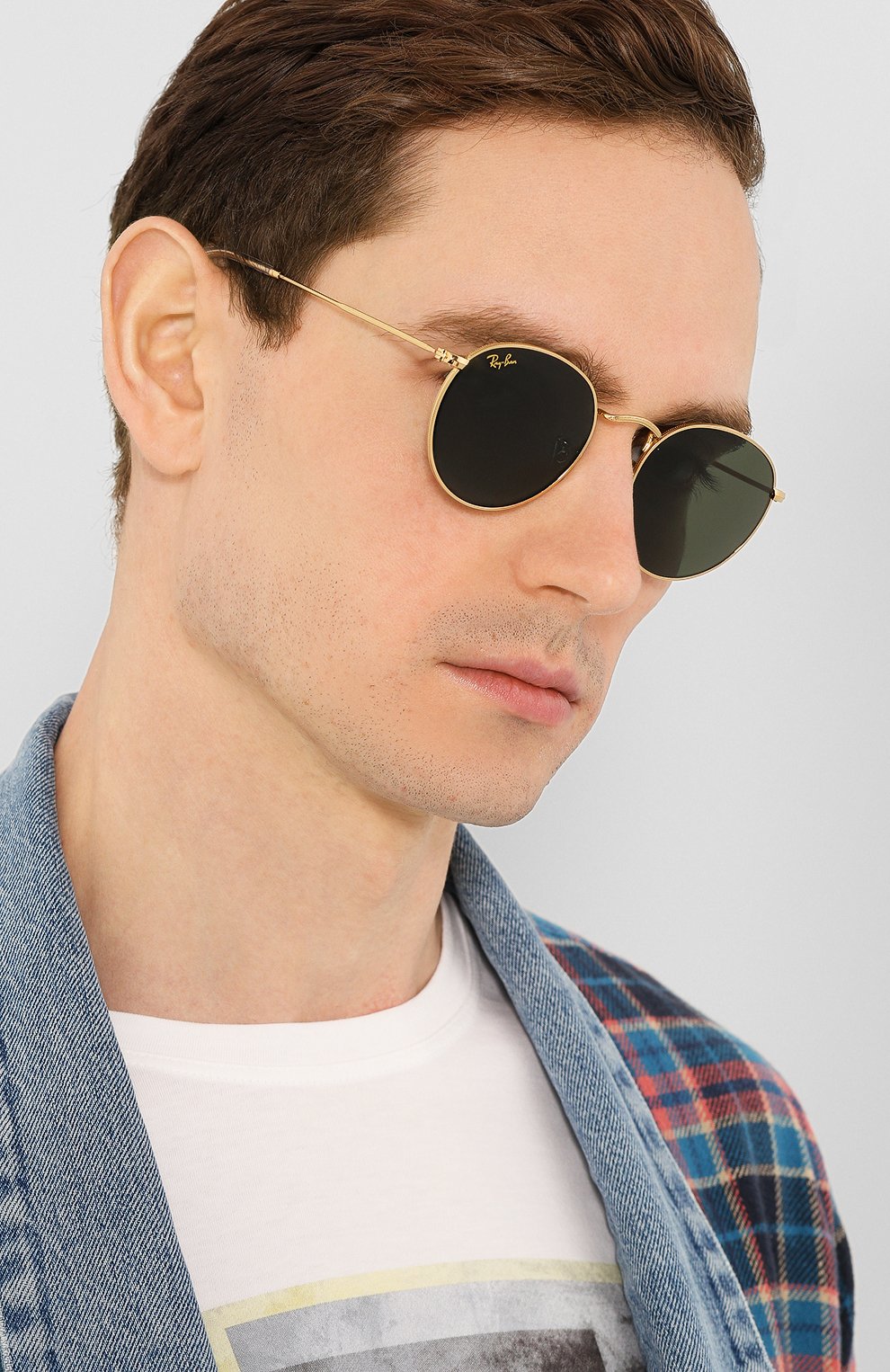 Женские солнцезащитные очки RAY-BAN золотого цвета по цене 10700 руб., арт. 3447-919631 | Фото 3 Женские солнцезащитные очки RAY-BAN золотого цвета, арт. 3447-919631 | Фото 3