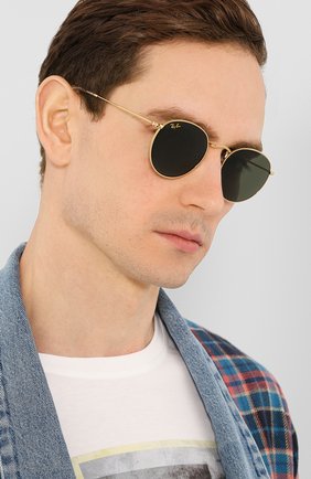 Женские солнцезащитные очки RAY-BAN золотого цвета по цене 10700 руб., арт. 3447-919631 | Фото 3 Женские солнцезащитные очки RAY-BAN золотого цвета, арт. 3447-919631 | Фото 3
