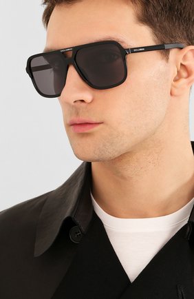 Мужские солнцезащитные очки DOLCE & GABBANA черного цвета по цене 20500 руб., арт. 4354-193481 | Фото 2 Мужские солнцезащитные очки DOLCE & GABBANA черного цвета, арт. 4354-193481 | Фото 2