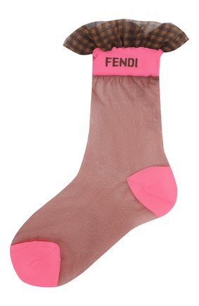 Женские носки FENDI темно-коричневого цвета по цене 11900 руб., арт. FXZ557 ACUX | Фото 1 Женские носки FENDI темно-коричневого цвета, арт. FXZ557 ACUX | Фото 1