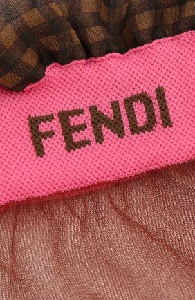 Женские носки FENDI темно-коричневого цвета по цене 11900 руб., арт. FXZ557 ACUX | Фото 2 Женские носки FENDI темно-коричневого цвета, арт. FXZ557 ACUX | Фото 2