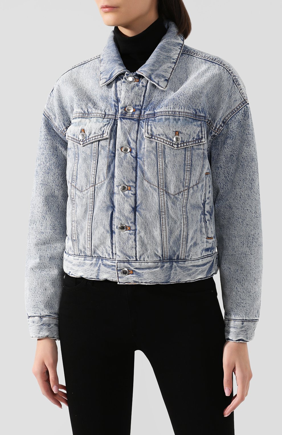 Женская голубая джинсовая куртка DENIM X ALEXANDER WANG купить в интернетмагазине ЦУМ, арт