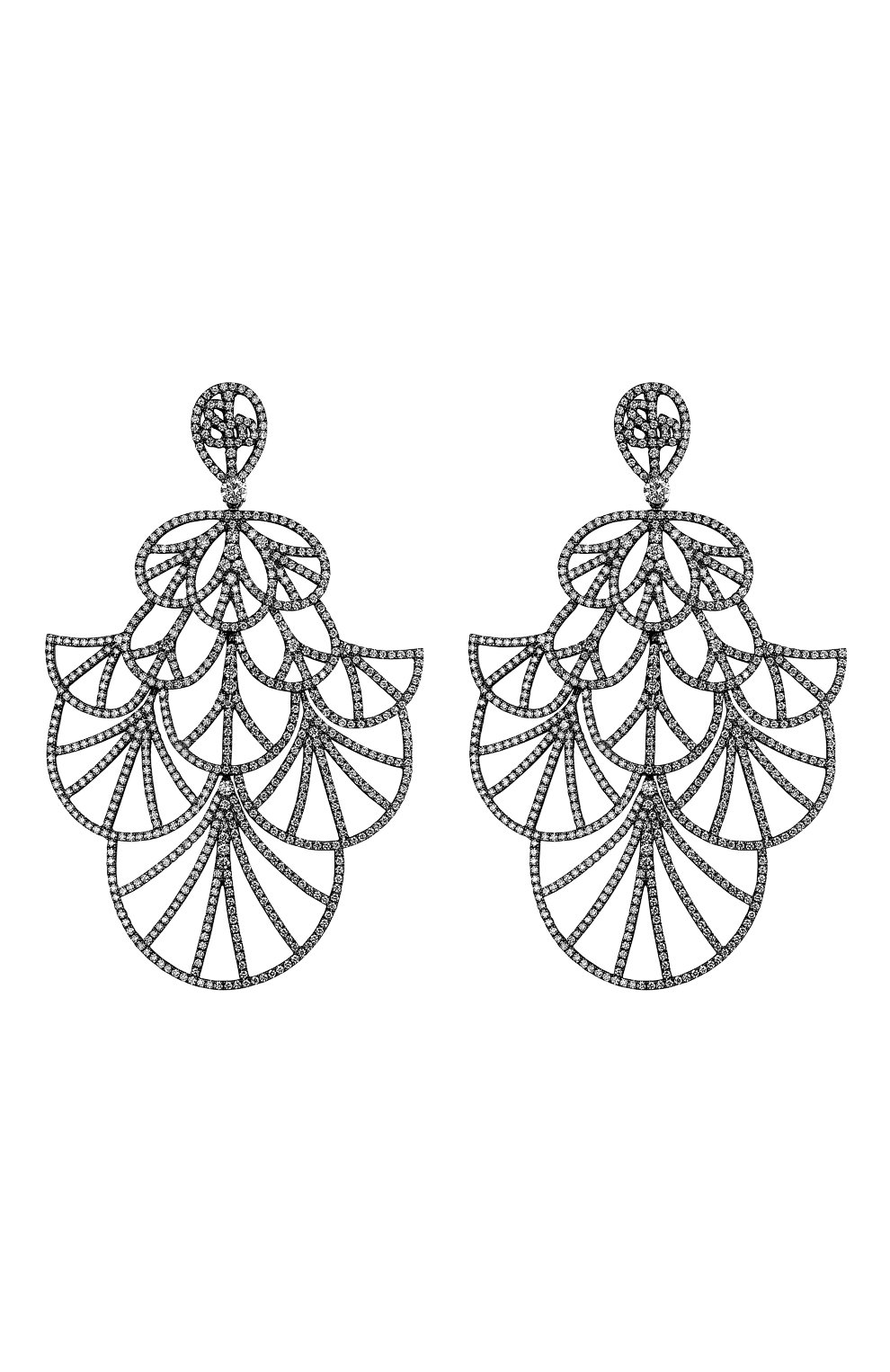 Женские серьги JACOB & CO белого золота цвета, арт. 91327365 | Фото 1
