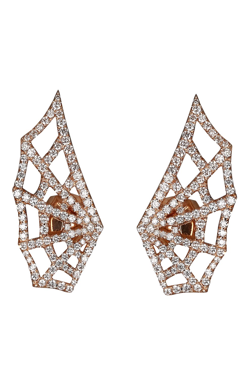 Женские серьги-гвоздики JACOB & CO розового золота цвета, арт. 91432225 | Фото 1