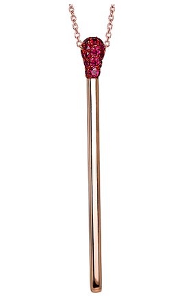Женские кулон JACOB & CO бесцветного цвета, арт. 91739507 | Фото 1 (Материал сплава: Розовое золото; Драгоценные камни: Рубины)