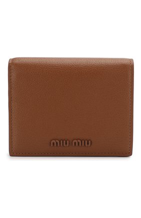 Женские кожаное портмоне MIU MIU темно-бежевого цвета по цене 27500 руб., арт. 5MV204-34-F0134 | Фото 1 Женские кожаное портмоне MIU MIU темно-бежевого цвета, арт. 5MV204-34-F0134 | Фото 1