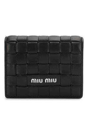 Женские кожаное портмоне MIU MIU черного цвета по цене 33500 руб., арт. 5MV204-2D8K-F0002 | Фото 1 Женские кожаное портмоне MIU MIU черного цвета, арт. 5MV204-2D8K-F0002 | Фото 1