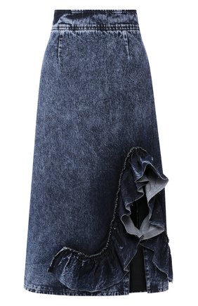 Женская джинсовая юбка MIU MIU синего цвета по цене 55500 руб., арт. GWD211-1SCI-F0008 | Фото 1 Женская джинсовая юбка MIU MIU синего цвета, арт. GWD211-1SCI-F0008 | Фото 1