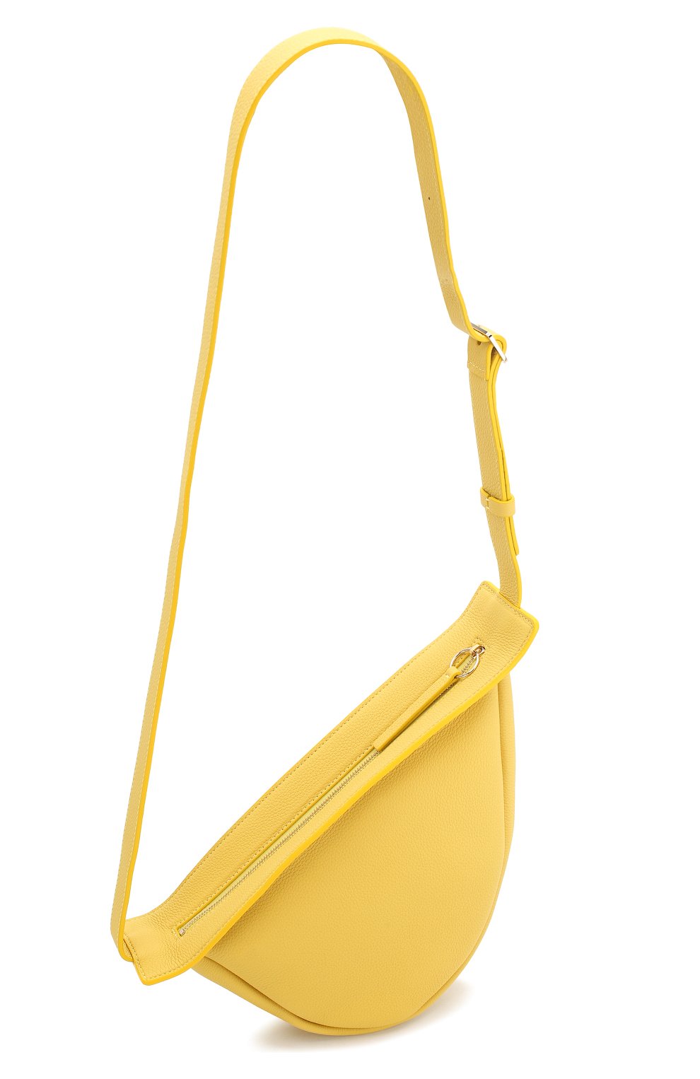 Женская сумка banana THE ROW желтого цвета, арт. W1197L129 | Фото 1 (Сумки-технические: Сумки через плечо; Размер: medium; Материал: Натуральная кожа; Ремень/цепочка: На ремешке)