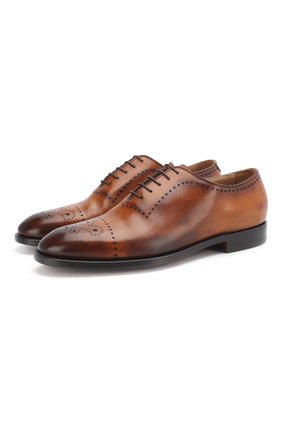 Мужские кожаные оксфорды KITON коричневого цвета по цене 197500 руб., арт. USSCARAN00101 | Фото 1 Мужские кожаные оксфорды KITON коричневого цвета, арт. USSCARAN00101 | Фото 1