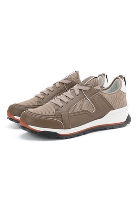 Мужские комбинированные кроссовки siracusa ERMENEGILDO ZEGNA коричневого цвета по цене 63100 руб., арт. A4402X-LHNAF | Фото 1 Мужские комбинированные кроссовки siracusa ERMENEGILDO ZEGNA коричневого цвета, арт. A4402X-LHNAF | Фото 1