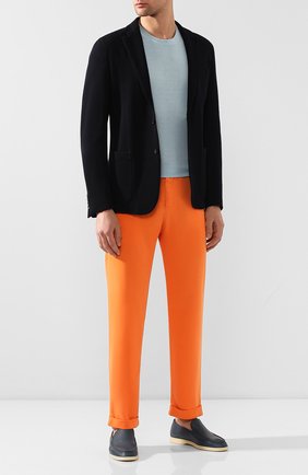 Мужские льняные брюки KITON оранжевого цвета, арт. UFPLACJ07S40 | Фото 2 (Материал внешний: Лен; Длина (брюки, джинсы): Стандартные; Случай: Повседневный; Стили: Кэжуэл; Региональные ограничения белый список (Axapta Mercury): RU)
