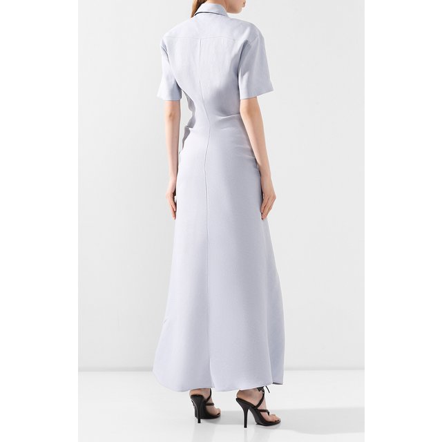 фото Платье из смеси льна и вискозы off-white