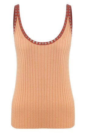 Женская майка из смеси шелка и хлопка CHLOÉ оранжевого цвета по цене 34150 руб., арт. CHC20UMH15600 | Фото 1 Женская майка из смеси шелка и хлопка CHLOÉ оранжевого цвета, арт. CHC20UMH15600 | Фото 1