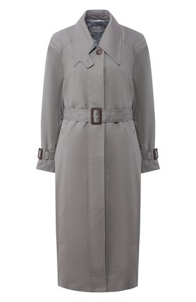 Женский хлопковый плащ LOW CLASSIC серого цвета по цене 35400 руб., арт. L0W20SS_CT10BG | Фото 1 Женский хлопковый плащ LOW CLASSIC серого цвета, арт. L0W20SS_CT10BG | Фото 1