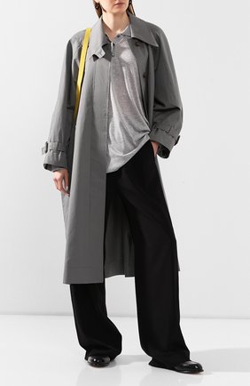 Женский хлопковый плащ LOW CLASSIC серого цвета по цене 35400 руб., арт. L0W20SS_CT10BG | Фото 2 Женский хлопковый плащ LOW CLASSIC серого цвета, арт. L0W20SS_CT10BG | Фото 2