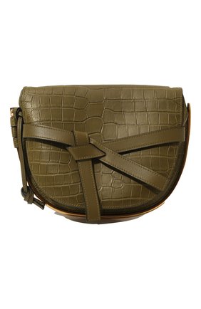 Женская сумка gate из кожи крокодила LOEWE темно-зеленого цвета по цене 1380000 руб., арт. 329.25AT20/CP0R | Фото 1 Женская сумка gate из кожи крокодила LOEWE темно-зеленого цвета, арт. 329.25AT20/CP0R | Фото 1 (Ремень/цепочка: На ремешке; Сумки-технические: Сумки через плечо; Размер: medium)