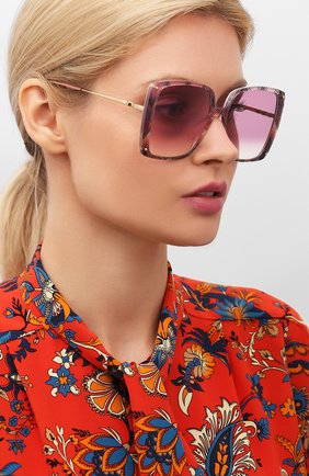 Женские солнцезащитные очки MISSONI розового цвета по цене 19950 руб., арт. MIS0002 0BL | Фото 2 Женские солнцезащитные очки MISSONI розового цвета, арт. MIS0002 0BL | Фото 2