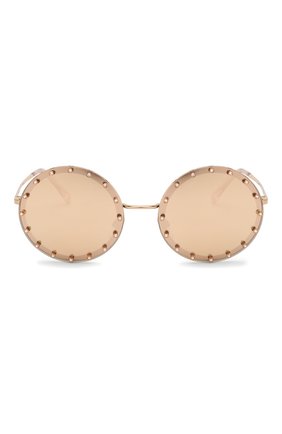 Женские солнцезащитные очки VALENTINO золотого цвета по цене 36400 руб., арт. 2010B-3058E0 | Фото 3 Женские солнцезащитные очки VALENTINO золотого цвета, арт. 2010B-3058E0 | Фото 3 (Тип очков: С/з; Оптика Гендер: оптика-женское; Очки форма: Круглые)