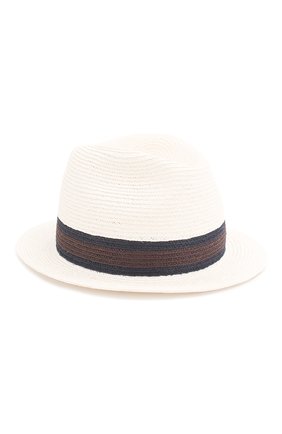 Мужская шляпа fedora ERMENEGILDO ZEGNA белого цвета, арт. Z7I21/B7Q | Фото 1 (Материал: Текстиль, Растительное волокно)