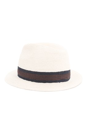 Мужская шляпа fedora ERMENEGILDO ZEGNA белого цвета, арт. Z7I21/B7Q | Фото 2 (Материал: Текстиль, Растительное волокно)