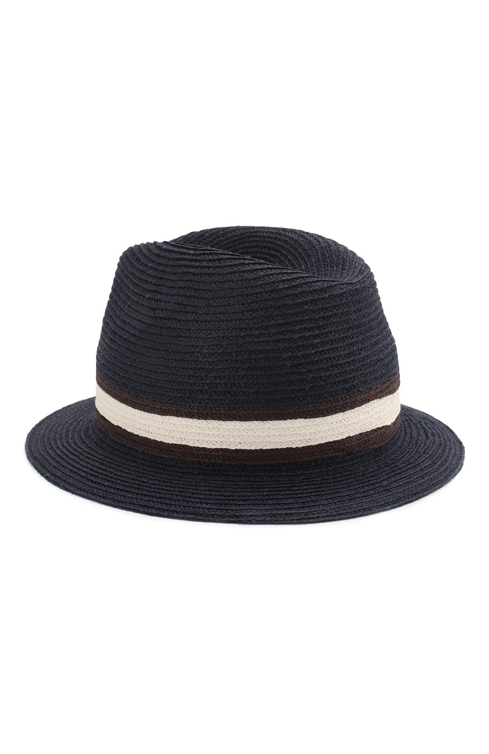 Мужская шляпа fedora ERMENEGILDO ZEGNA синего цвета, арт. Z7I21/B7Q | Фото 2 (Материал: Текстиль, Растительное волокно)