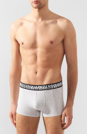 Мужские хлопковые боксеры DSQUARED2 серого цвета по цене 3995 руб., арт. D9LC62970 | Фото 2 Мужские хлопковые боксеры DSQUARED2 серого цвета, арт. D9LC62970 | Фото 2
