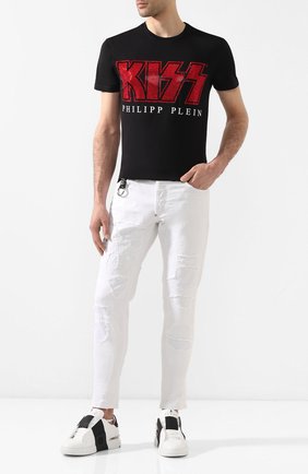 Мужская хлопковая футболка PHILIPP PLEIN черного цвета по цене 58890 руб., арт. P20C MTK4443 PJY002N | Фото 2 Мужская хлопковая футболка PHILIPP PLEIN черного цвета, арт. P20C MTK4443 PJY002N | Фото 2