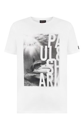 Мужская хлопковая футболка PAUL&SHARK белого цвета по цене 13650 руб., арт. E20P1008 | Фото 1 Мужская хлопковая футболка PAUL&SHARK белого цвета, арт. E20P1008 | Фото 1