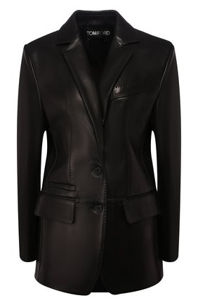 Женский кожаный жакет TOM FORD черного цвета по цене 439500 руб., арт. GIL443-LEX228 | Фото 1 Женский кожаный жакет TOM FORD черного цвета, арт. GIL443-LEX228 | Фото 1