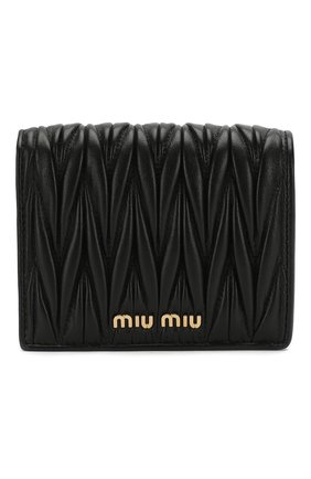 Женские кожаное портмоне MIU MIU черного цвета по цене 27000 руб., арт. 5MV204-N88-F0002 | Фото 1 Женские кожаное портмоне MIU MIU черного цвета, арт. 5MV204-N88-F0002 | Фото 1
