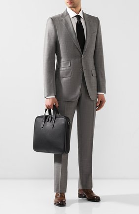 Мужской кожаный портфель GIORGIO ARMANI темно-синего цвета по цене 148000 руб., арт. Y2P251/YDZ1J | Фото 2 Мужской кожаный портфель GIORGIO ARMANI темно-синего цвета, арт. Y2P251/YDZ1J | Фото 2