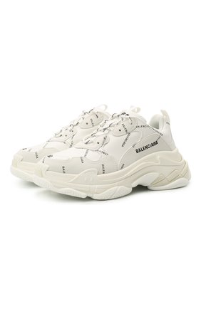 Женские кожаные кроссовки triple s BALENCIAGA белого цвета по цене 87950 руб., арт. 524039/W2FA1 | Фото 1 Женские кожаные кроссовки triple s BALENCIAGA белого цвета, арт. 524039/W2FA1 | Фото 1