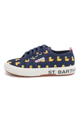 Детские хлопковые кеды MC2 SAINT BARTH синего цвета по цене 7330 руб., арт. STBA B0ULEVARD/B0UL001/29-39 | Фото 2 Детские хлопковые кеды MC2 SAINT BARTH синего цвета, арт. STBA B0ULEVARD/B0UL001/29-39 | Фото 2