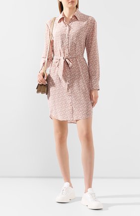 Женское шелковое платье BURBERRY розового цвета по цене 109000 руб., арт. 8028961 | Фото 2 Женское шелковое платье BURBERRY розового цвета, арт. 8028961 | Фото 2