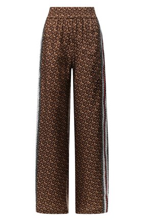Женские шелковые брюки BURBERRY коричневого цвета по цене 72500 руб., арт. 8018146 | Фото 1 Женские шелковые брюки BURBERRY коричневого цвета, арт. 8018146 | Фото 1
