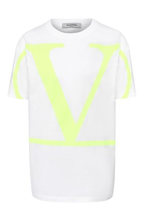 Женская хлопковая футболка VALENTINO желтого цвета по цене 31000 руб., арт. TB0MG01Z4Q6 | Фото 1 Женская хлопковая футболка VALENTINO желтого цвета, арт. TB0MG01Z4Q6 | Фото 1