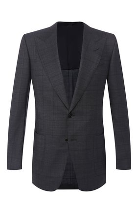 Мужской пиджак из смеси шерсти и шелка TOM FORD темно-синего цвета по цене 332000 руб., арт. 0R5466/15HA40 | Фото 1 Мужской пиджак из смеси шерсти и шелка TOM FORD темно-синего цвета, арт. 0R5466/15HA40 | Фото 1