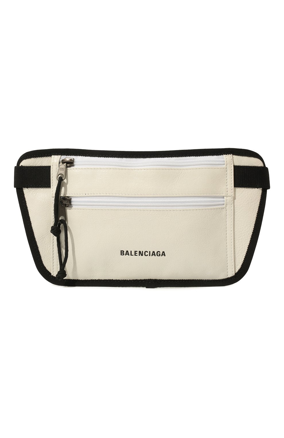 Мужская кожаная поясная сумка BALENCIAGA белого цвета, арт. 618190/DB5J5 | Фото 1