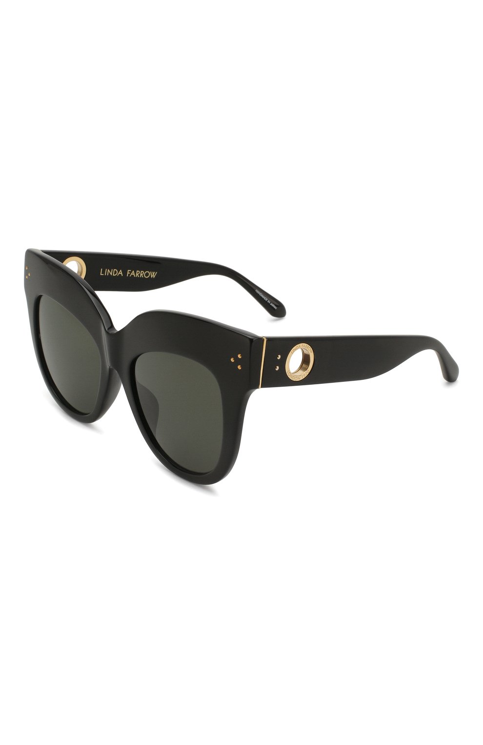Женские солнцезащитные очки LINDA FARROW черного цвета, арт. LFL1049C1 SUN | Фото 1 (Тип очков: С/з)