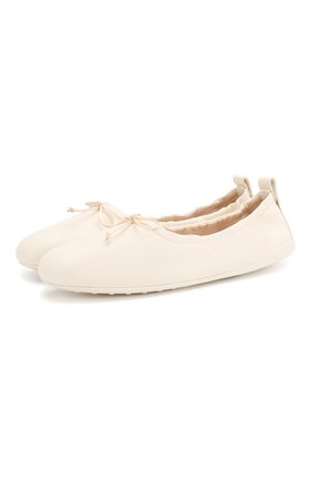 Женские кожаные балетки TOD’S белого цвета по цене 29950 руб., арт. XXW12C0CJ60S0M | Фото 1 Женские кожаные балетки TOD’S белого цвета, арт. XXW12C0CJ60S0M | Фото 1