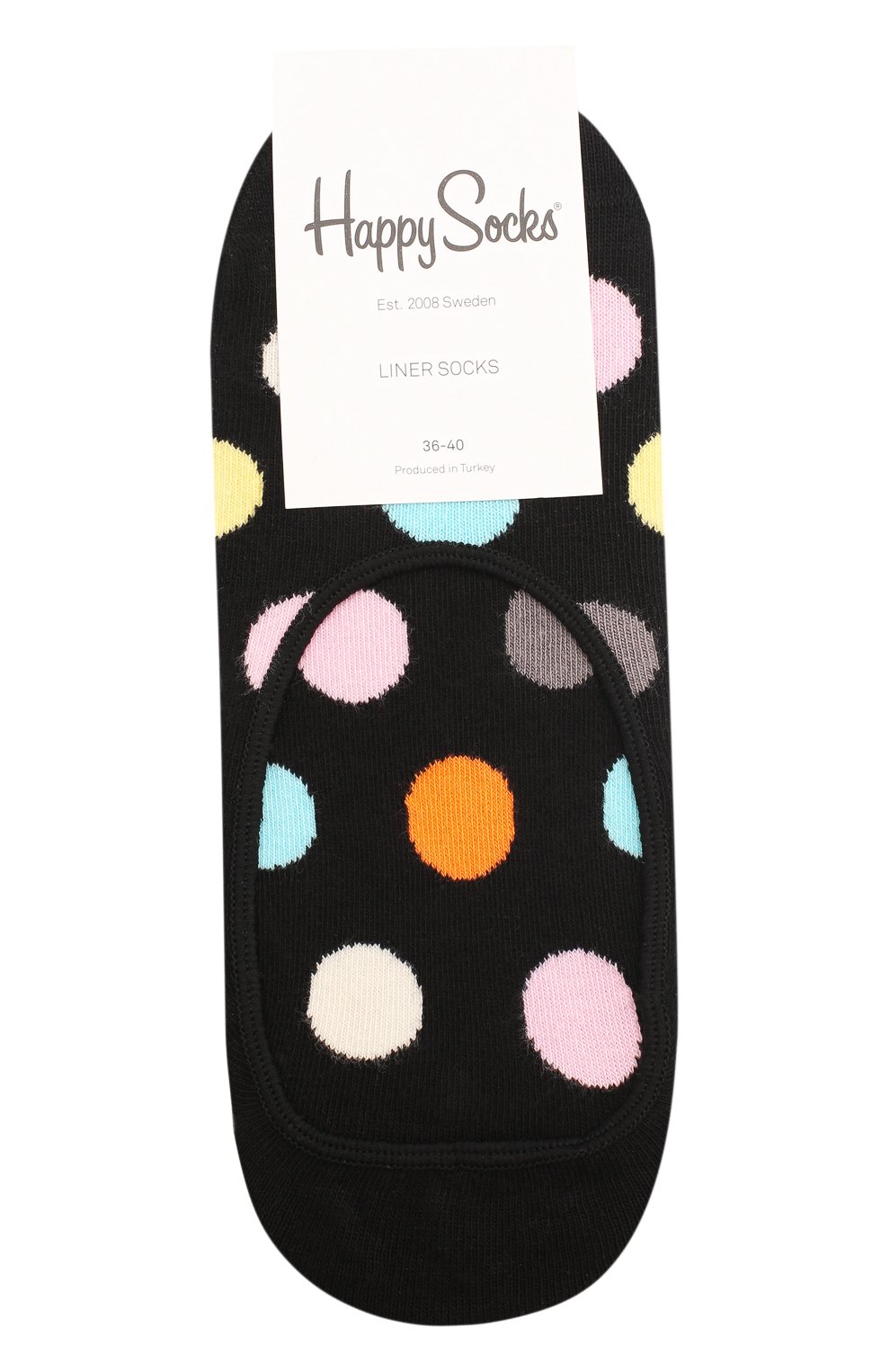 Женские подследники big dot liner sock HAPPY SOCKS разноцвет�ного цвета, арт. BD06 | Фото 1 (Материал внешний: Хлопок)