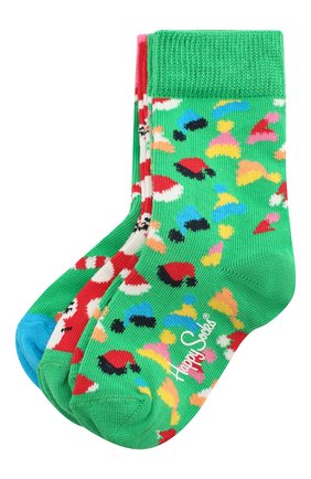 Детские комплект из 3 пар носков HAPPY SOCKS разноцветного цвета по цене 1890 руб., арт. XKID08 | Фото 1 Детские комплект из 3 пар носков HAPPY SOCKS разноцветного цвета, арт. XKID08 | Фото 1