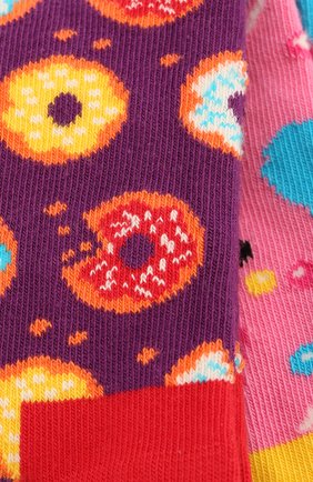 Детские комплект из 2 пар носков HAPPY SOCKS разноцветного цвета по цене 790 руб., арт. KDON02 | Фото 2 Детские комплект из 2 пар носков HAPPY SOCKS разноцветного цвета, арт. KDON02 | Фото 2