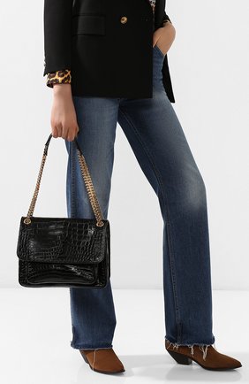 Женская сумка niki из кожи аллигатора SAINT LAURENT черного цвета по цене 1680000 руб., арт. 548942/L0D0K/AMIS | Фото 2 Женская сумка niki из кожи аллигатора SAINT LAURENT черного цвета, арт. 548942/L0D0K/AMIS | Фото 2